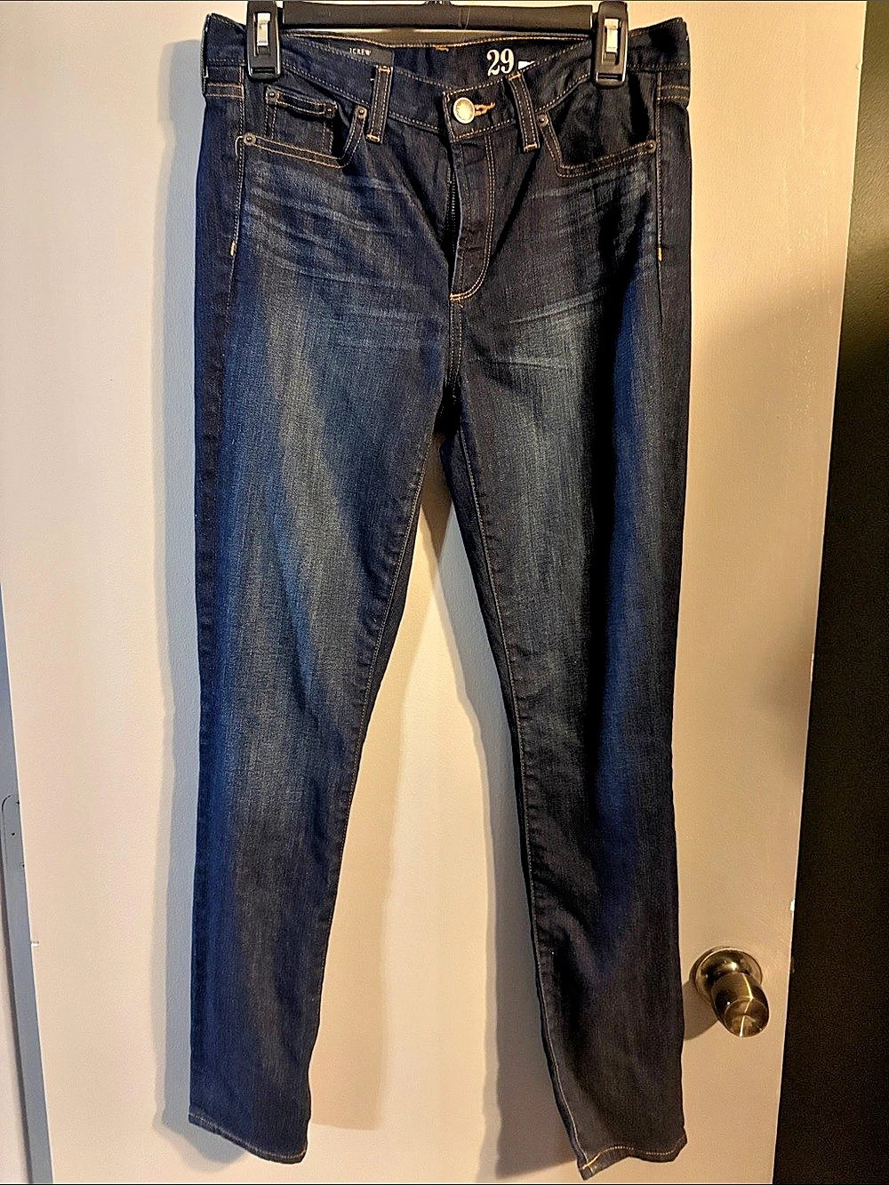 J.Crew Midrise Toothpick Mid-Rise Slim Jeans in Blue Waist 29